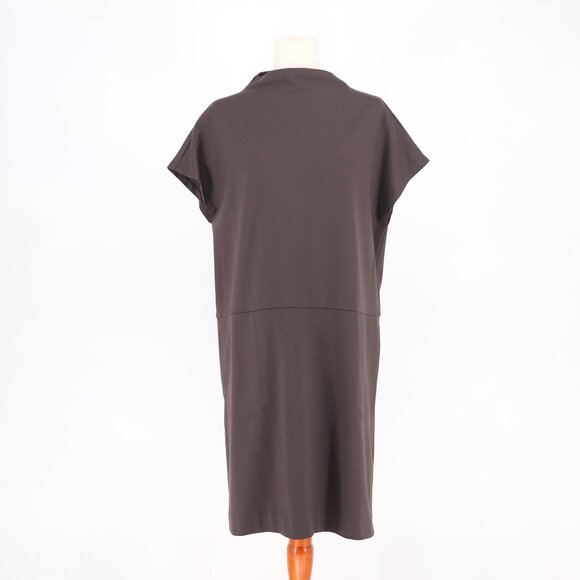 KAL RIEMAN Maya Funnelneck Dress in Espresso Easy Fit Drop Waist Size M - Picture 3 of 8